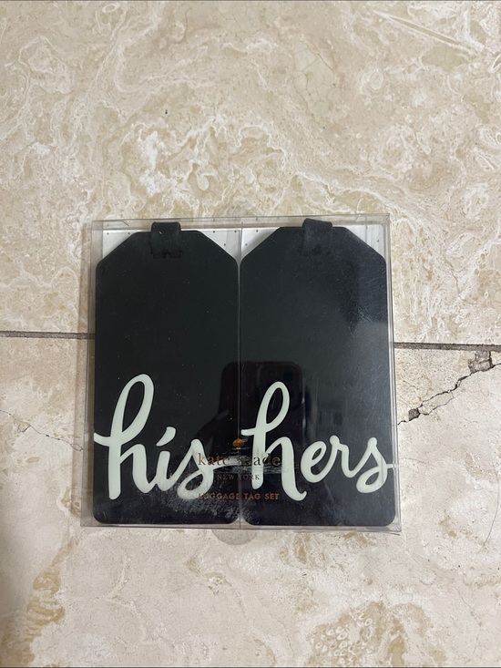 kate spade Accessories - kate spade Black "His & Hers" Luggage Tag Set